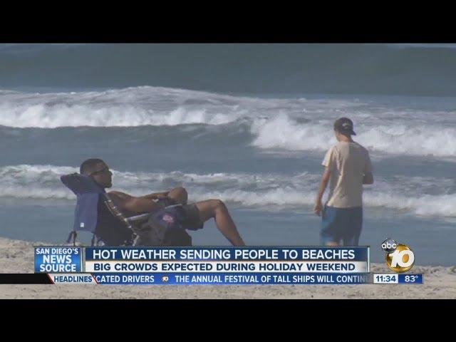 Crowds expected at beaches for holiday weekend