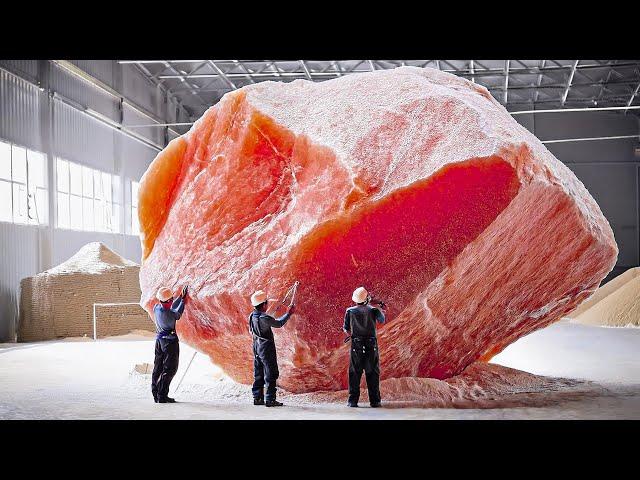 Himalayan Pink Salt - How to Harvest Millions of Tons of Pink Salt - Processing Himalayan in Factory