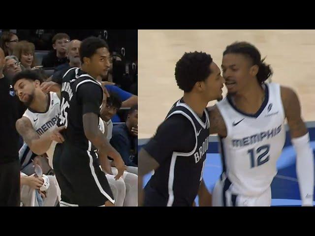 Ja Morant gets in face of Johnson all the way down court for punking Pippen Jr