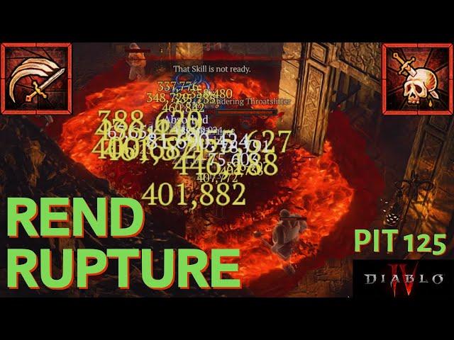 Diablo 4 - Season 4 Rend Rupture Magnum Opus Barbarian Build & Pit Clear 125