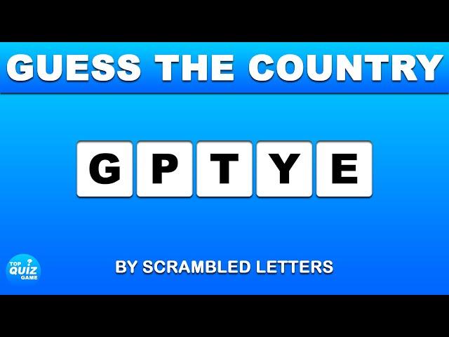 Guess The Countries In Africa By Scrambled Letters - Quiz Guess The Country