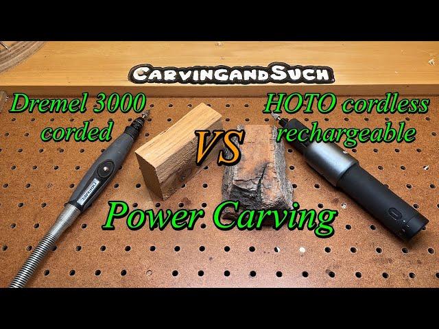 HOTO Cordless Vs Dremel 3000 power carver test /not a review/￼