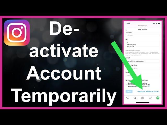 How To Deactivate Instagram Account Temporarily