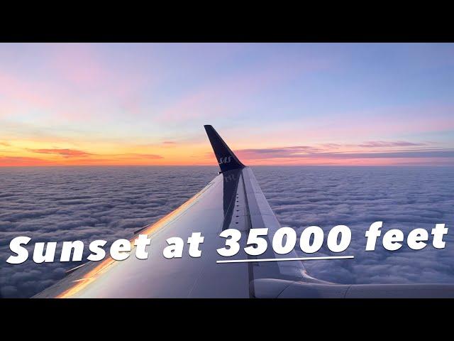 Sunset Flight over Southern Norway | Full Flight Timelapse | SAS