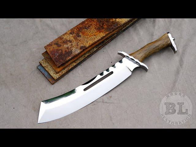 Creating a Big Hunting Knife from a truck leaf spring