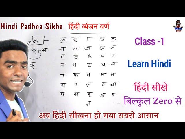Hindi Class -1 l Learn to read Hindi from Zero l Learn Hindi l How to learn to read Hindi