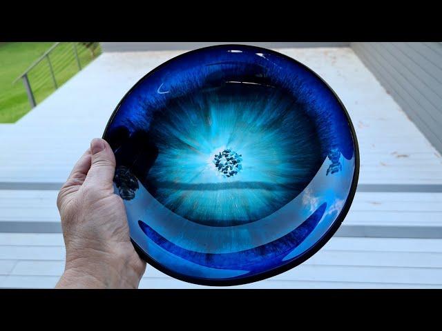 #1337 Stunning Transparent Effects In This Blue Resin Bowl