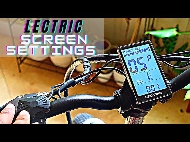 Lectric 2.0 eBike - Screen settings