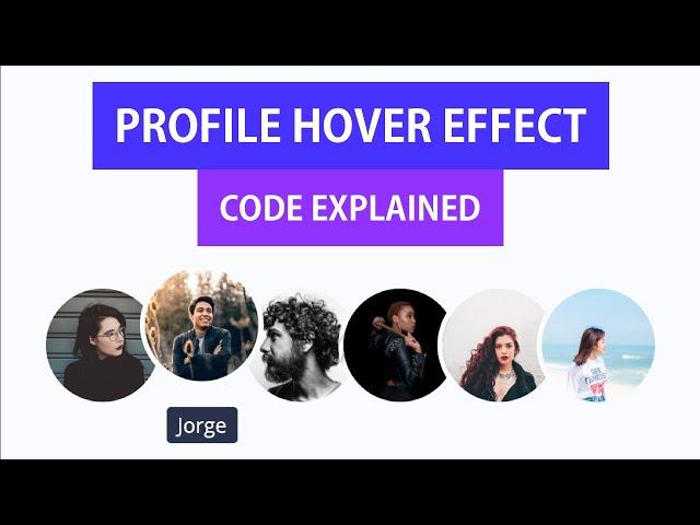 Profile Image Hover Effect | HTML CSS Tutorial