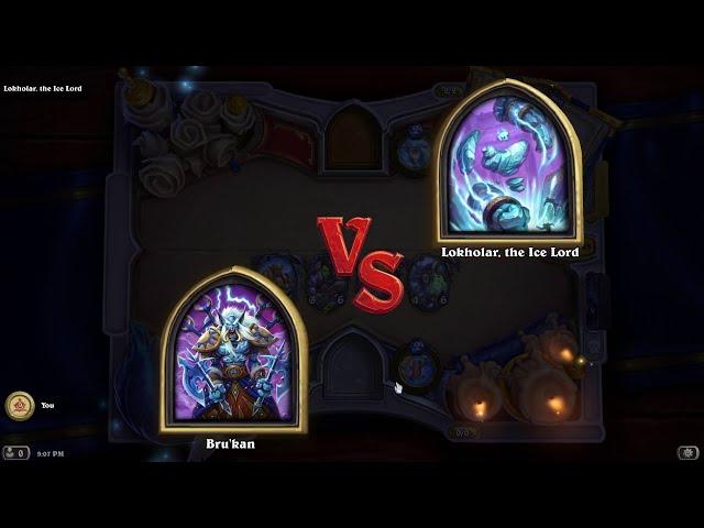 Book of Mercenaries Bru'kan vs Lokholar the Ice Lord | Hearthstone Book of Mercenaries