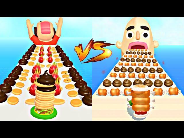 Pancakes Run VS Sandwich Runner : All Levels Gameplay Walkthrough Android, iOS NEW UPDATE