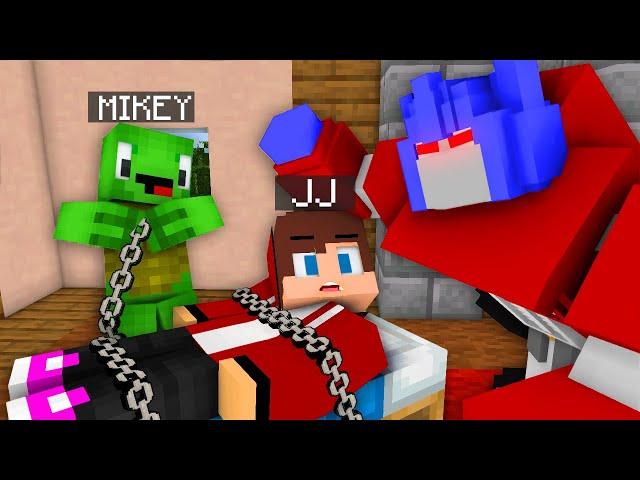 Mikey Saves JJ from the Captivity of Evil Optimus Prime - Transformers Maizen Minecraft Animation