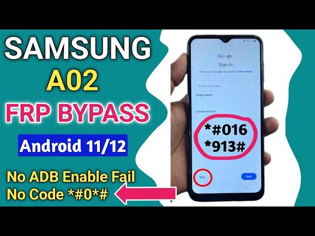 Samsung A02 FRP Bypass Without PC | Android 11/12 Google FRP Unlock 2024 | TalkBack Not Working