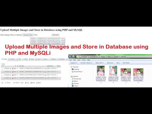 Upload Multiple Images and Store in Database using PHP and MySQLi