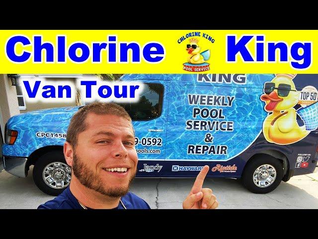 Chlorine King's Swimming Pool Repair Van Tour | Nissan NV 3500 High Roof | Rolling Pool Repair Box