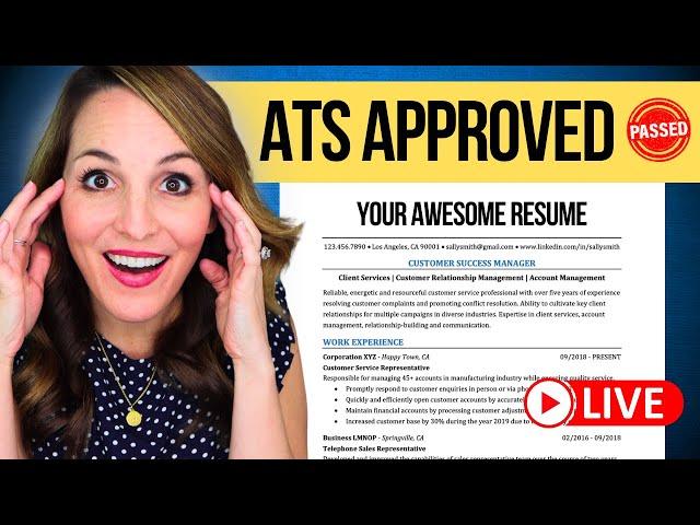  LIMITED-TIME SUMMER 2024 JOB SEARCH BOOTCAMP - Create The PERFECT ATS-Friendly Resume