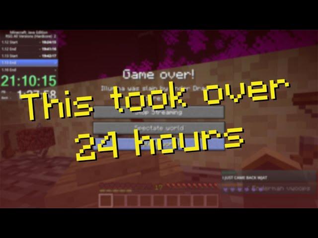 I Beat Every Minecraft Version on Hardcore In One Sitting