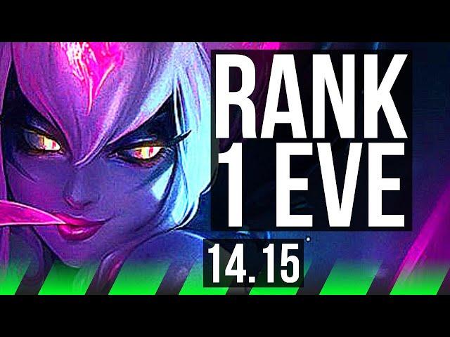 EVELYNN vs JARVAN IV (JGL) | Rank 1 Eve, 10/0/4, 69% winrate, Rank 9 | BR Challenger | 14.15