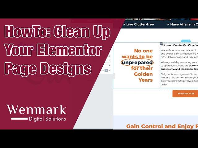 HowTo: Clean Up Your Elementor Page Designs