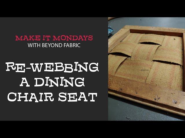 How to Fix / Re-web a Dining Room Chair Seat - Jute Webbing