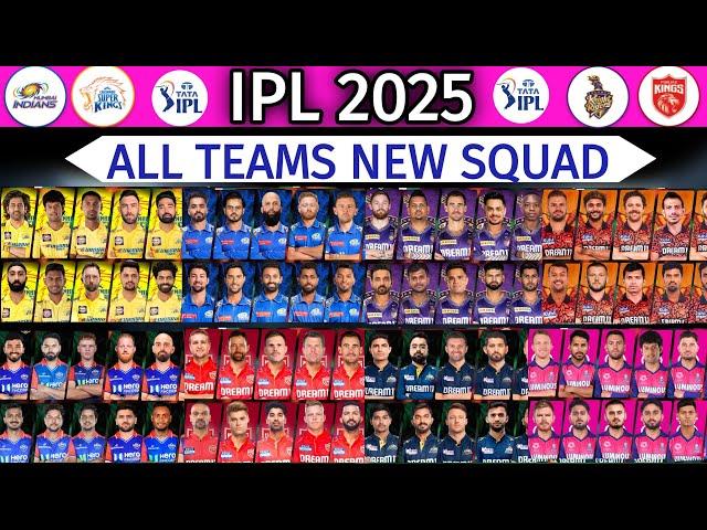 IPL 2025 All Teams New Squad | All Teams Full and Final Squad for IPL 2025 | IPL Squad 2025