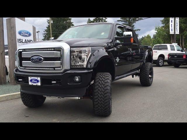 LIFTED 2016 Ford Super Duty F-350 Lariat Platinum SuperCrew 4X4 Review SRW | Island Ford