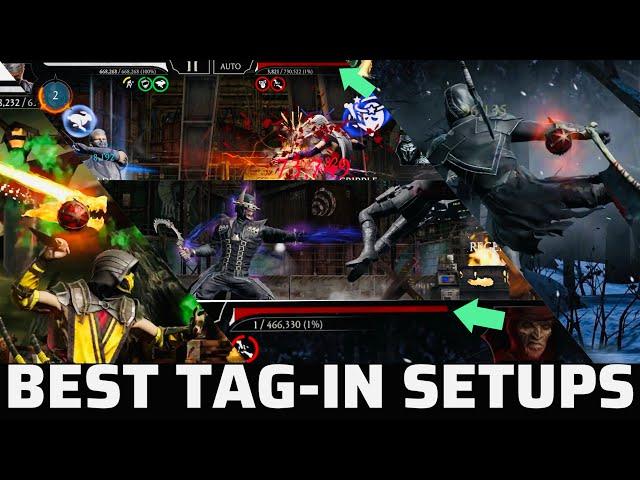 Tag-in Attack Characters & Equipment Setup Mortal Kombat Mobile | Fatal Black Dragon Tower 190-199