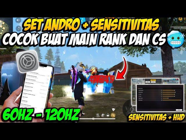 BRUTAL PARAH SET ANDRO 60HZ   SENSITIVITAS FF AUTO HEADSHOT 2024 SETELAH UPDATE || WORK SEMUA HP