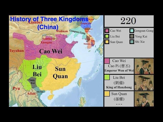 The History of Three Kingdoms (China) 189-280 AD: Every Year