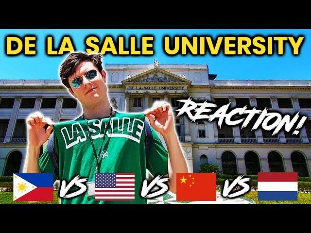 Foreigner Reacts to DE LA SALLE UNIVERSITY (DLSU)! Filipino University Tour!