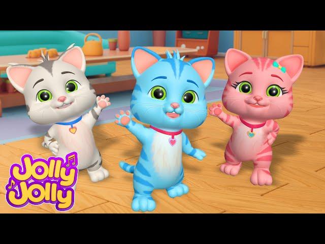 Three Little Kittens + More Nursery Rhymes | Baby Animals Songs | Jolly Jolly - Kids Songs