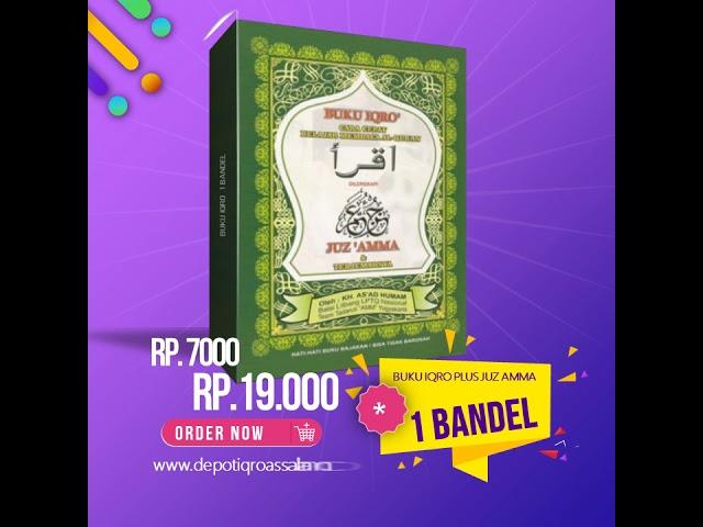 Buku Iqro 1 bandel Jilid 1-6 plus Juz Amma