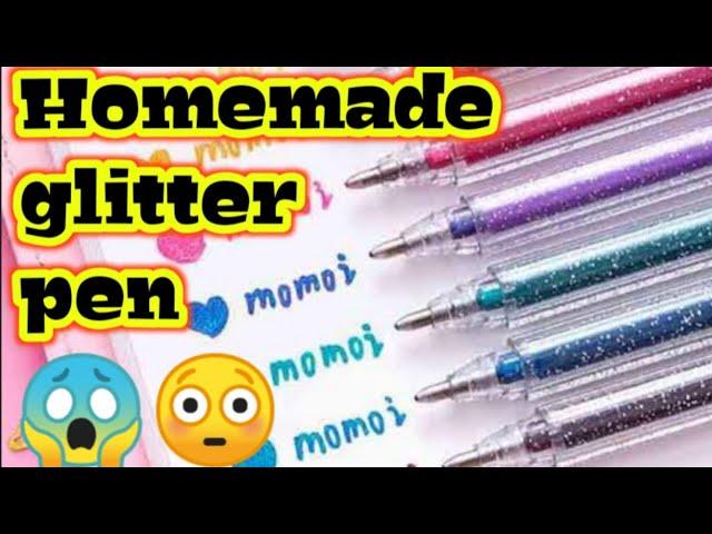 Homemade glitter pen|Homemade pen|Diy glitter pen|Glitter pen making at home|Diy pen making ideas