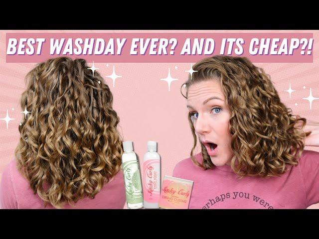 Get Perfect Wavy Curly hair with this DRUGSTORE Routine ft. Kinky Curly