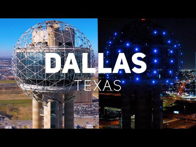 Dallas, Texas Day and Night | 4K drone footage