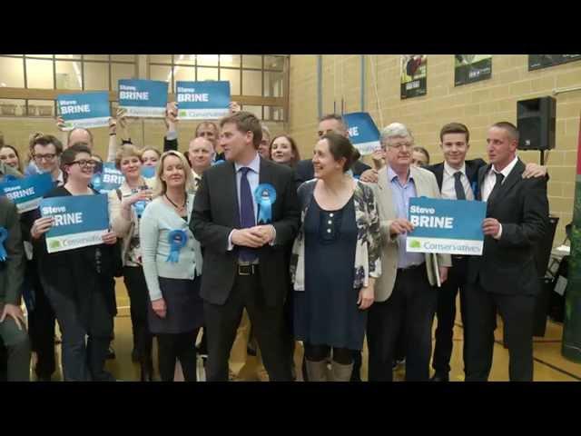 Steve Brine MP at the Winchester General Election count.