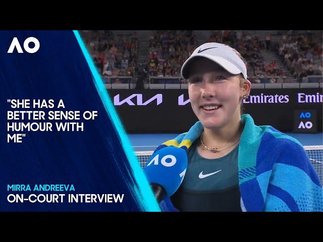 Mirra Andreeva On-Court Interview | Australian Open 2025 First Round