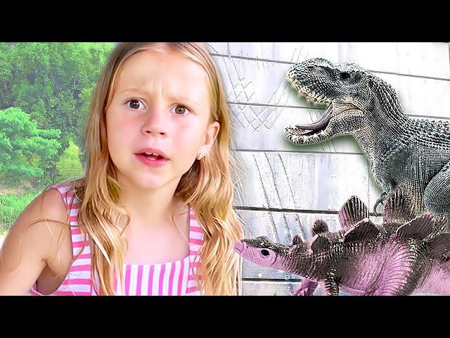 Nastya and Dad visit Jurassiс park in Hawaii. Story for kids