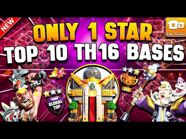 Top 10 COC TH16 War Bases Link | Only 1 Star TH16 Base Link | Best TH16 Legend Base | Town Hall 16