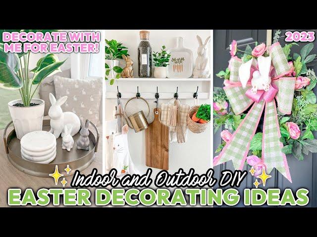 *NEW* EASTER DECORATE WITH ME SPRING 2023  | DIY Indoor + Outdoor Easter Decoration Ideas!