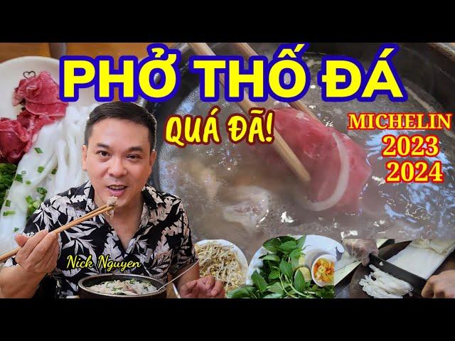 Ngỡ ngàng Phở Thố Đá nóng sôi sùng sục cùng với bánh phở tươi tự làm quá ngon || Nick Nguyen