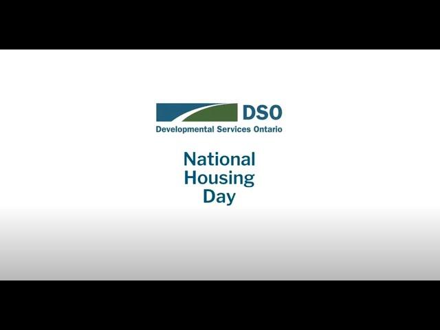 Developmental Services Ontario National Housing Day - Inclusive Housing for All Canadians
