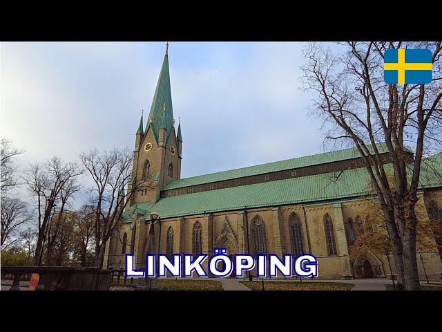 Linköping - Walking Tour in 4K - October 2022 - Sweden