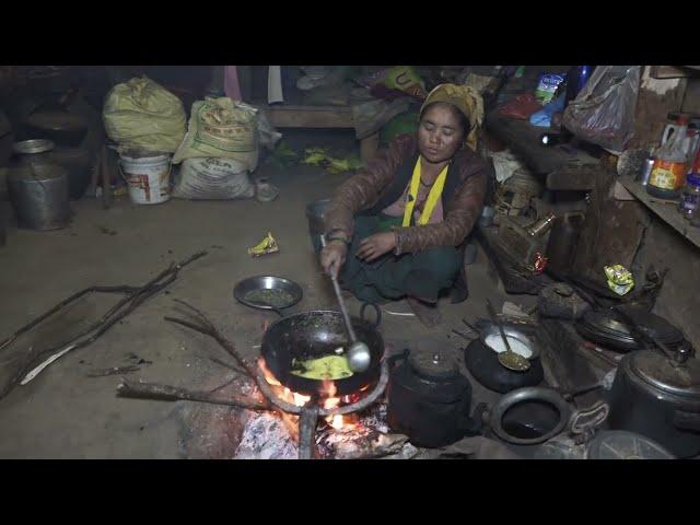 Nepali village || Cooking sinky vegetables in the village