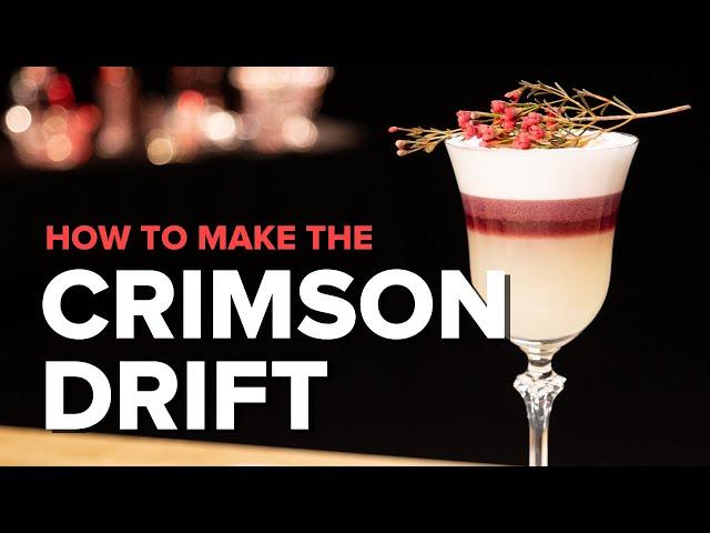 How to Make the Crimson Drift - incredible cocktail featuring Coppola Wine and Ada Lovelace Gin!