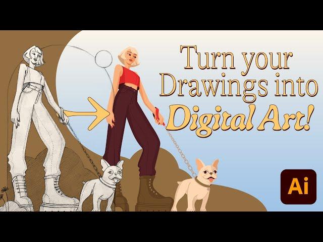 How to Turn Your Drawings Into Digital Art!  FOR BEGINNERS