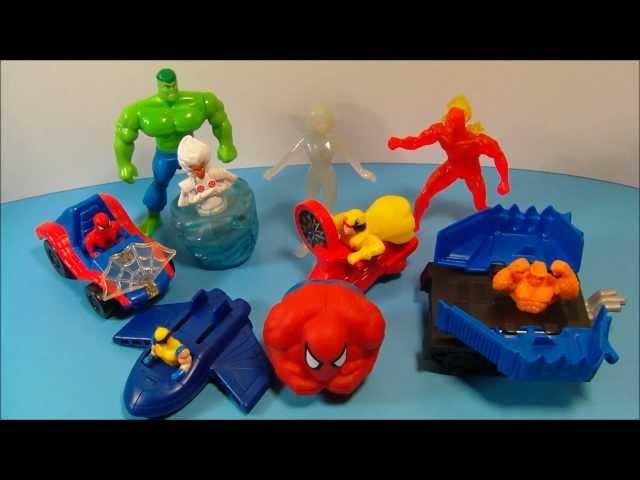 1996 MARVEL SUPER HEROES SET OF 9 McDONALDS HAPPY MEAL FULL COLLECTION VIDEO REVIEW