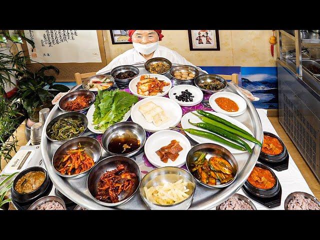 77-year-old grandmother's $4 meal, Korean buffet - Korean street food