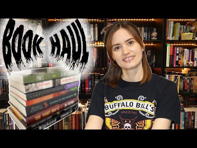 BOOK HAUL + P.O. Box unboxing (extreme horror, horror, thriller, cozy mysteries)