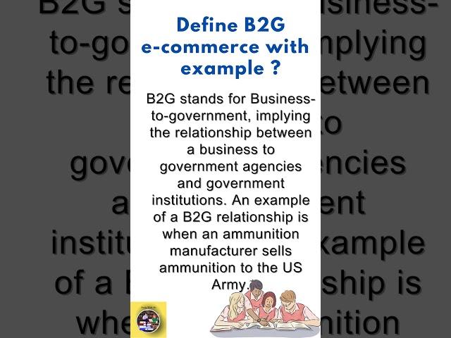 what is B2G e-commerce with  example#B2G #ecommerce #business